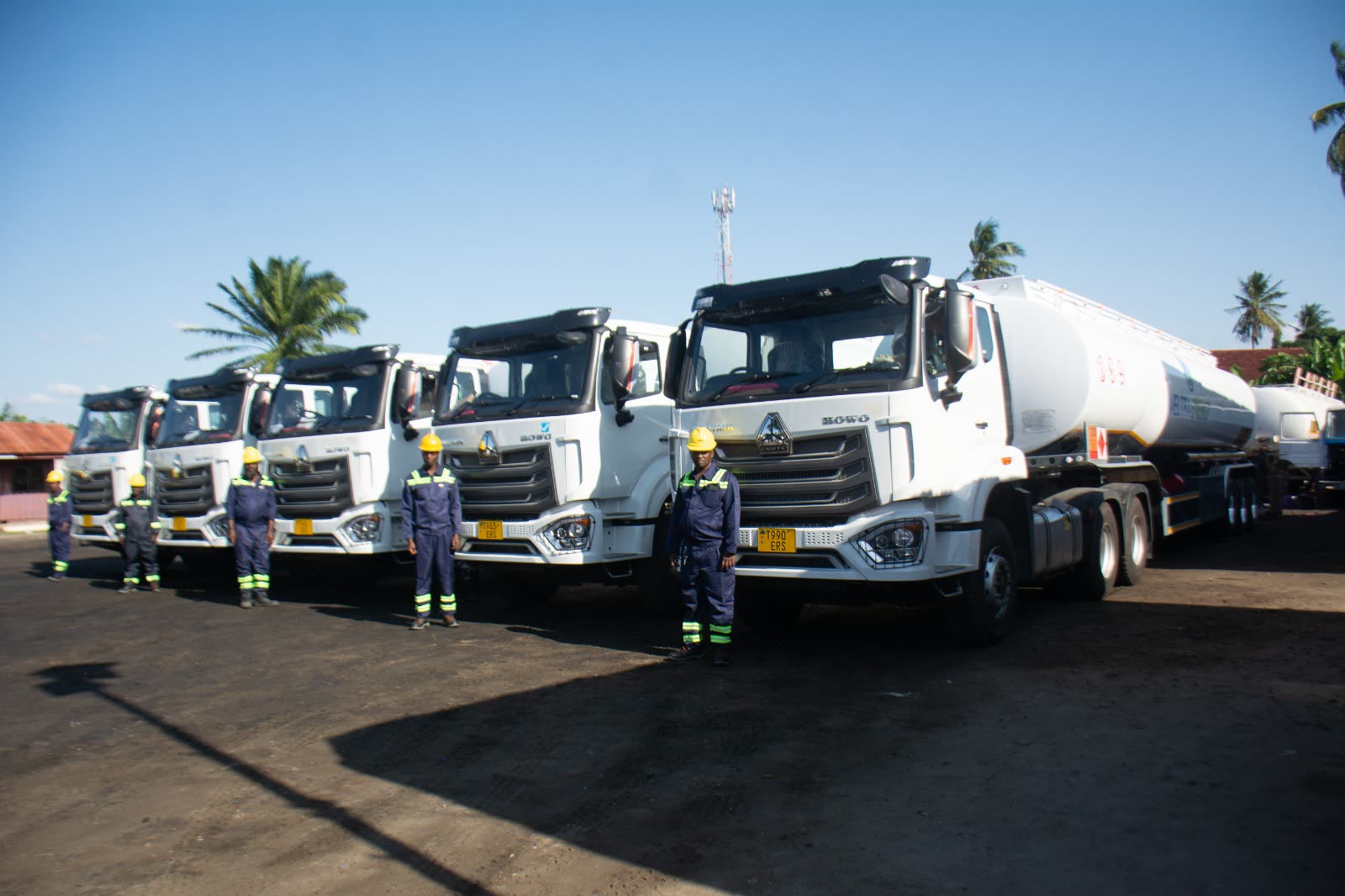 Veltra Energy drivers in front of the tanker fleet